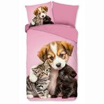 dekbed pure puppy met kittens 33399
